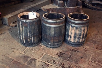 ASB Bourbon barrel remade into three small casks 6a.jpg